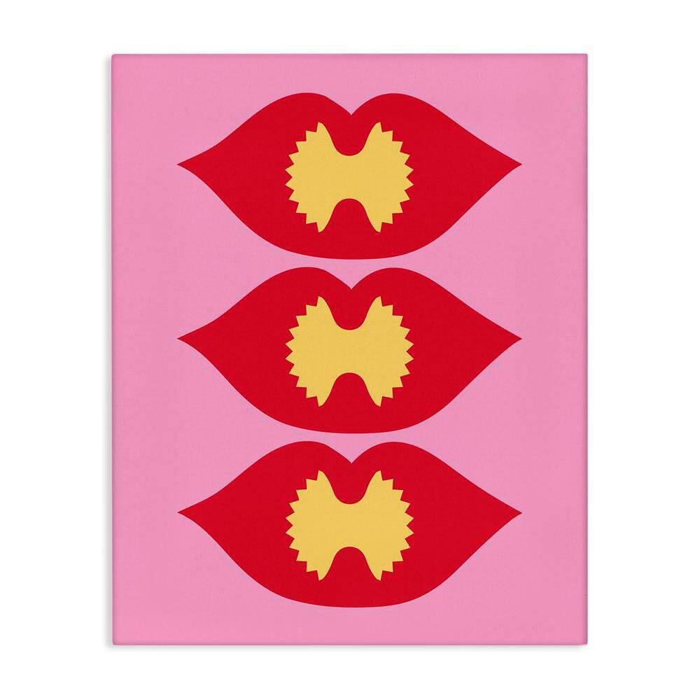 Lips & Bowtie Pasta by Daphne Polselli Unframed Food Graphic Art Print 48 in. x 36 in. price history on PriceWatchPro
