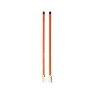 3/4 x 28 Inch Fluorescent Orange Bolt-On Bumper Marker Sight Rods with Hardware