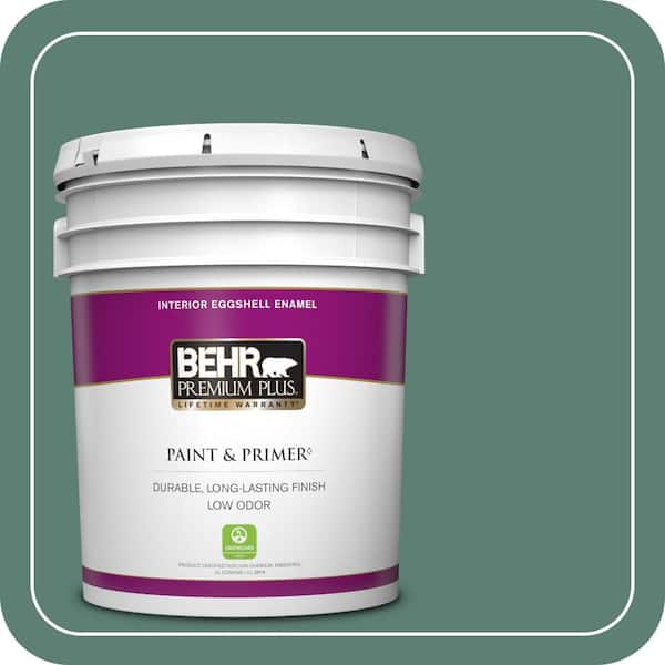 BEHR PREMIUM PLUS 5 gal. #M440-6 Trellis Vine Eggshell Enamel Low Odor Interior Paint & Primer