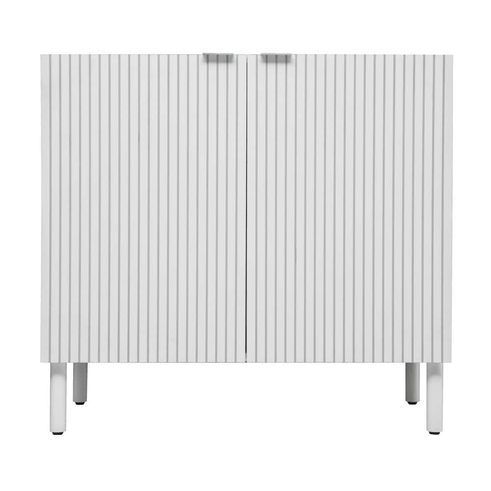 Merk White 2-Door Cabinet