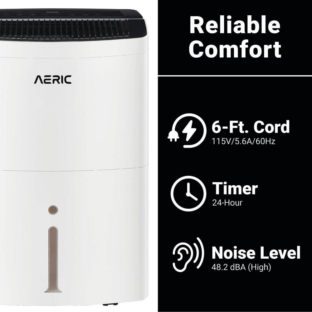 Aeric White 35-Pint Portable Energy Star Dehumidifier