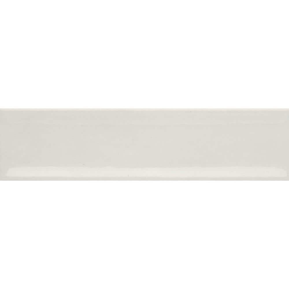 Raku White Glossy Ceramic 3x12 Wall Tile