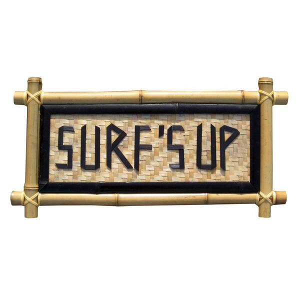 Backyard X-Scapes 24 in. x 12 in. Surf's Up Bamboo Sign