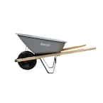 Anvil 6 cu. ft. Steel Wheelbarrow with a Pneumatic Tire and Wood Handles