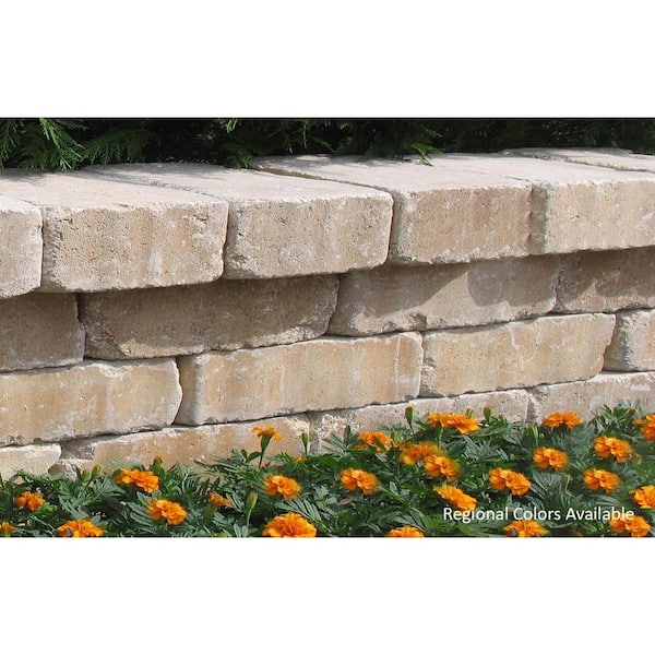 Oldcastle Olde Manor 3.75 in. x 11.5 in. x 8 in. Toscana Tan/Brown Concrete Garden Wall Block (120 Pieces / 40 Face ft. / Pallet)