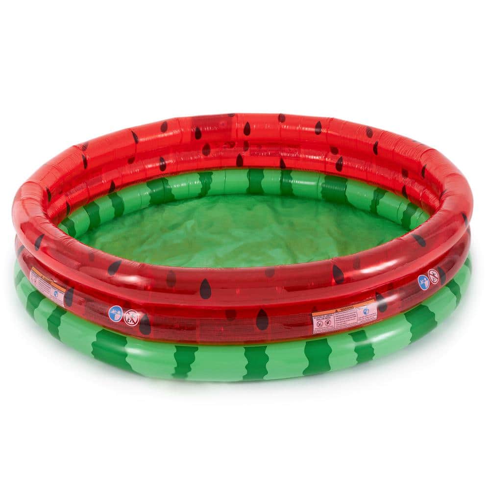 Inflatable Kiddie Watermelon Pool with Multi-Colored Fun Ballz (100-Pack)
