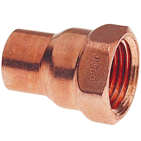 25 1/2" C x 3/4" Male NPT Threaded Copper Adapters 