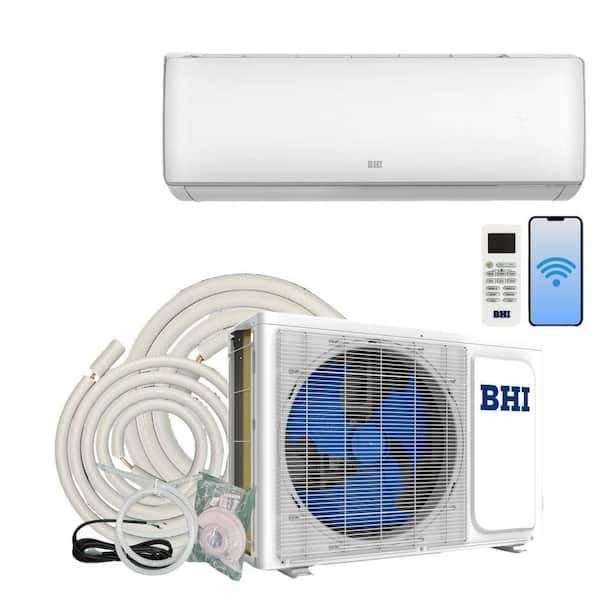12,000 BTU 115-Volt, 19 SEER2, WiFi Control, 600 sq. ft. Ductless Mini Split AC with Heat Pump, 1-Ton, 25 ft. Lineset