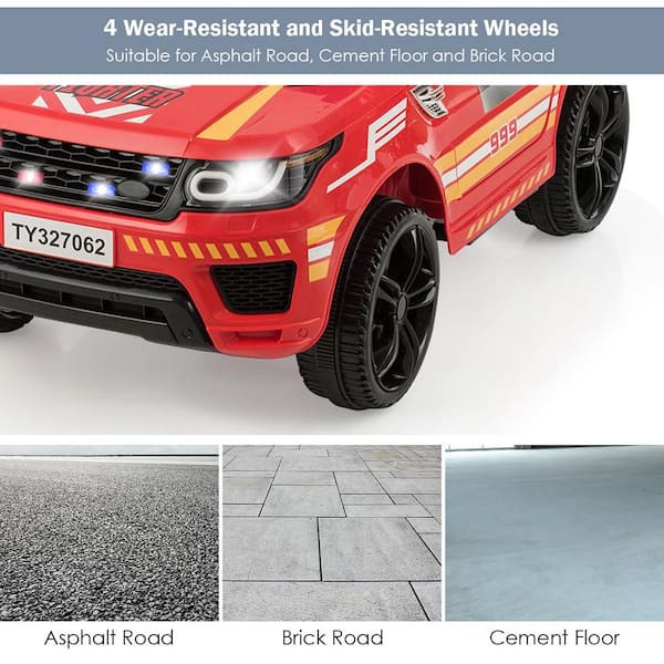 Red Electric Kids Ride On Car with Remote Control Lights