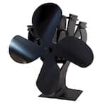 Englander Heat Powered Black 4-Blade Wood Stove Fan AC-TF4 - The Home Depot
