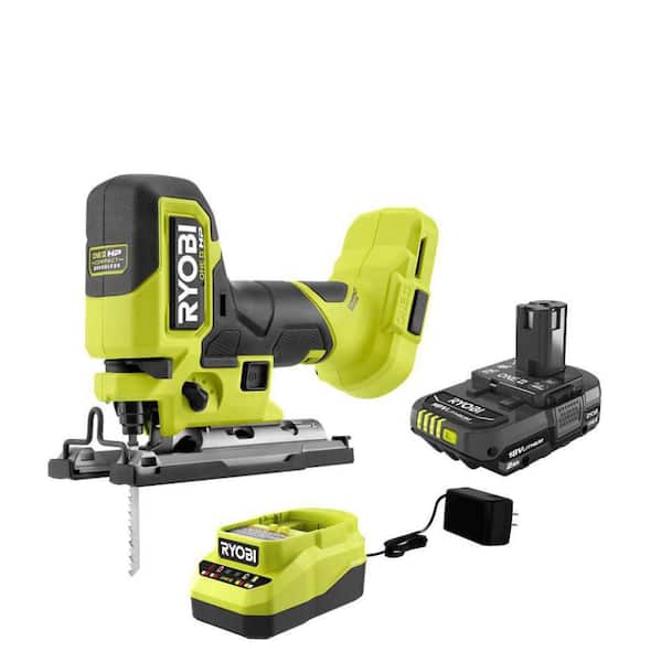 ONE+ HP 18V Brushless Cordless Compact Barrel Grip Jig Saw Kit with 2.0 Ah Battery and Charger