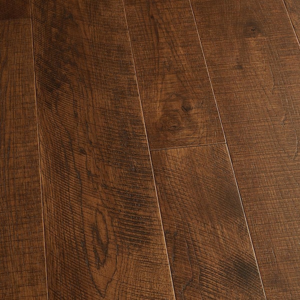 Malibu Wide Plank Sunset Hickory 1/2 in. T x 5 & 7 in. W Water Resistant Distressed Engineered Hardwood Flooring (24.9 sq. ft./case)