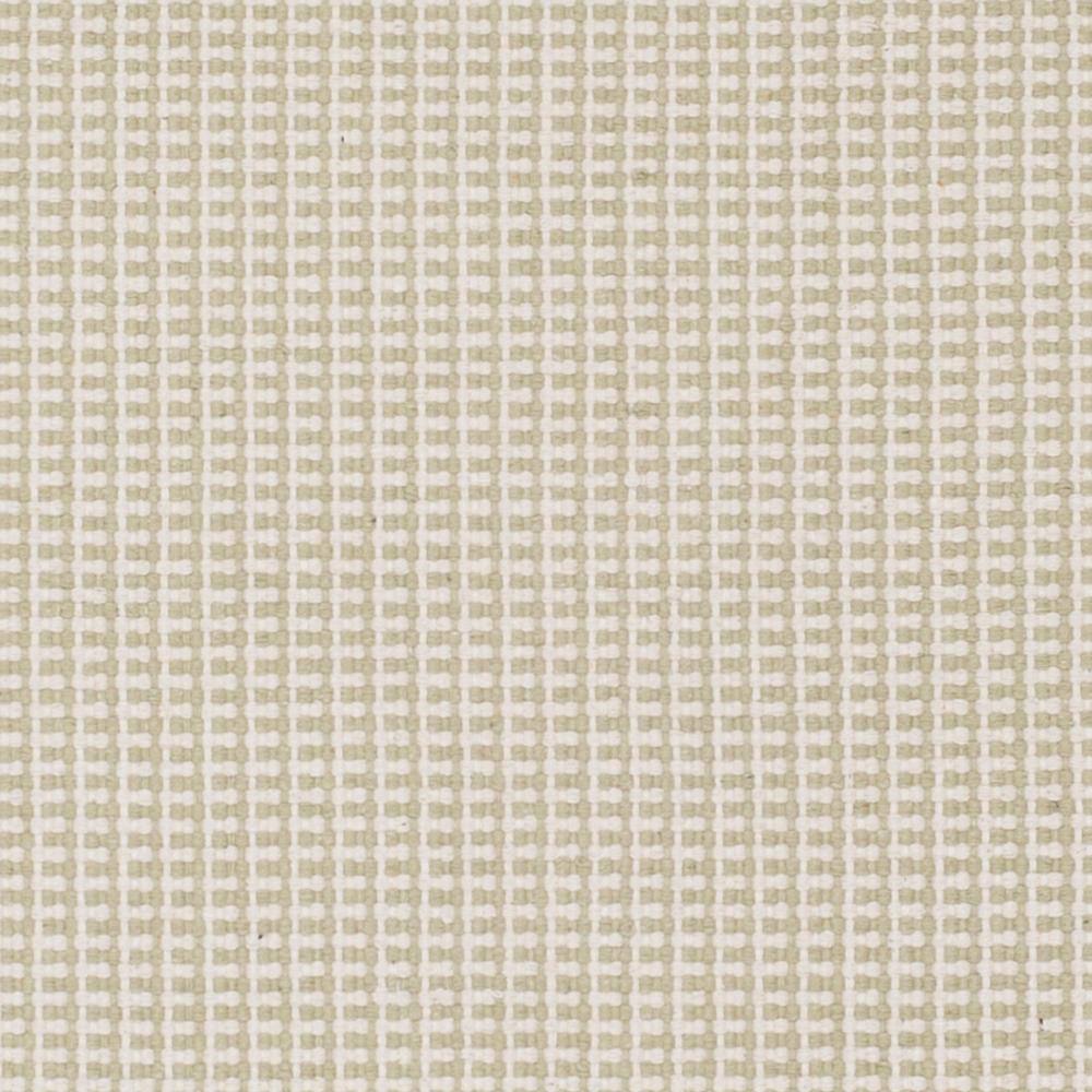 Ivory and Green Handwoven Cotton Flatweave 6' x 9' Rug