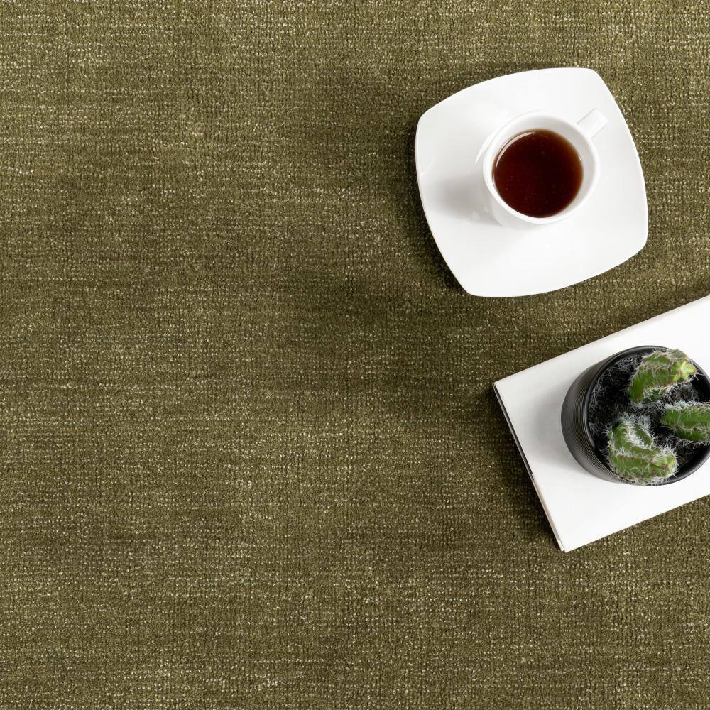 Verdant Green 9' x 12' Flat Woven Wool-Viscose Area Rug