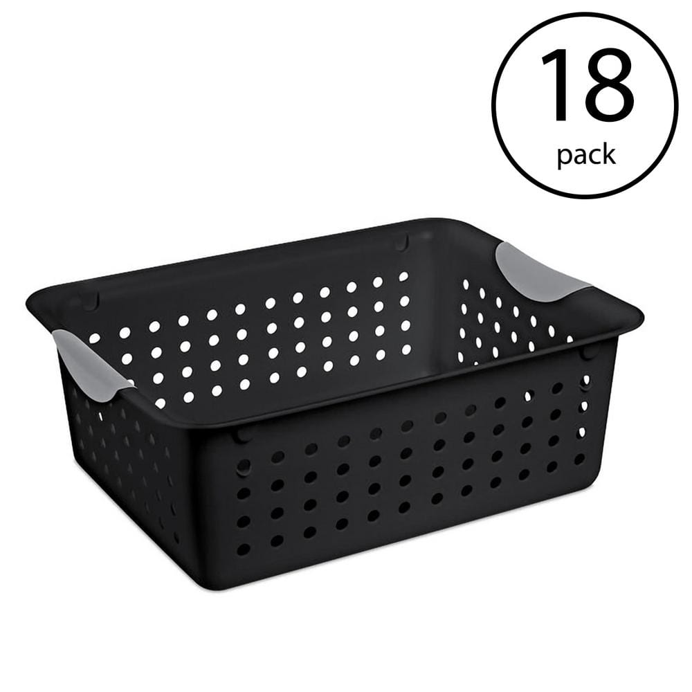 Sterilite Medium & Small Ultra Plastic Storage Bin Organizer Basket (18  Pack)