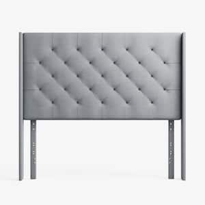 Eva Stone King Upholstered Wingback Headboard