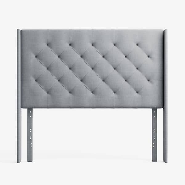 Brookside Eva Stone King Upholstered Wingback Headboard