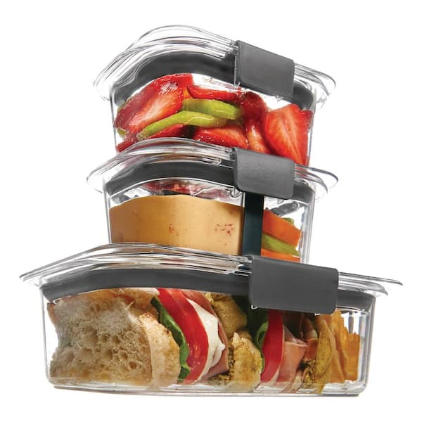 Rubbermaid Brilliance 6-Piece Lunch Sandwich Food Storage