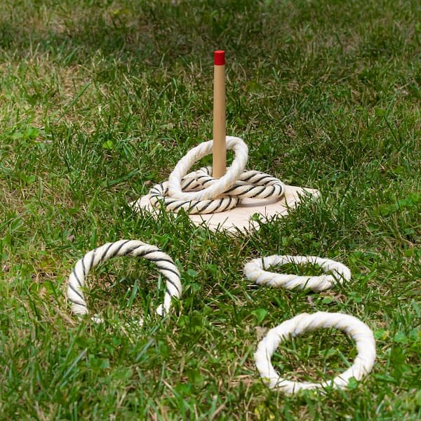 Evergreen Outdoor Wood Ring Toss Game Set