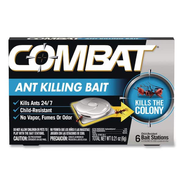 Combat Indoor/Outdoor Ant Killing System Insect Trap, Child-Resistant, Kills Queen and Colony, 6/Box, 12 Boxes/Carton