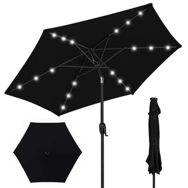 best choice products 7.5ft outdoor solar patio umbrella Best Choice Products 7.5ft Outdoor Solar Patio Umbrella for Deck, Pool w/ Tilt, Crank, LED Lights