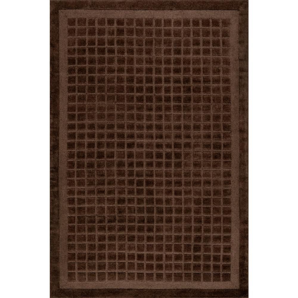 Fritz Checked Wool Brown 6 ft. x 9 ft. Indoor Area Rug price history on PriceWatchPro