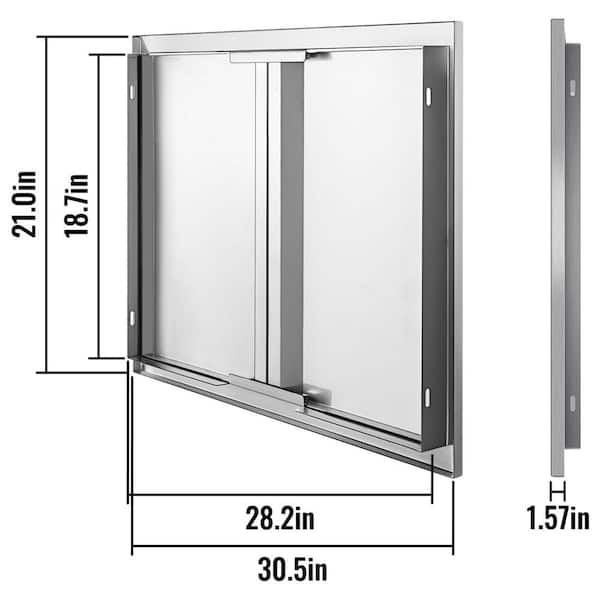 VEVOR Outdoor Kitchen Cabinets Door 30.5 in. W x 21 in. H