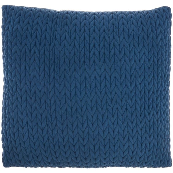 Mina Victory Lifestyles Blue 22 in. x 22 in. Throw Pillow