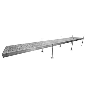 24 ft. Straight Boat Dock System with Aluminum Frame and Thermoformed Terrazzo Decking