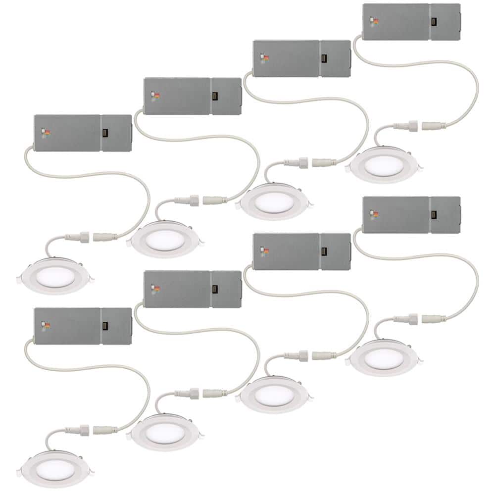 3 in. Canless Integrated LED Recessed Light Trim 550 Lumens Adjustable CCT Kitchen Bathroom Remodel Wet Rated (8-Pack) price history on PriceWatchPro