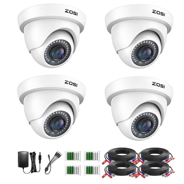 ZOSI 1080p Wired Home Security Cameras Compatible with All TVI DVR, For  Outdoor and Indoor 4AK-4192B-WS-US - The Home Depot