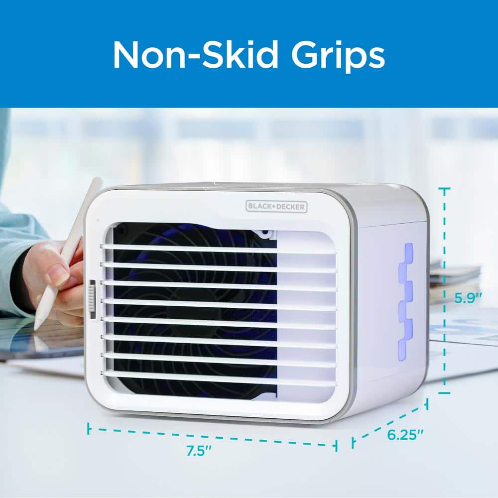 BLACK+DECKER BLACK+DECKER Desktop Air Cooler with 3-Speeds, Evaporative Air Cooler with 0.5L Water Tank