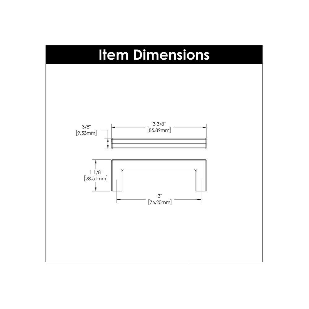 Matte Black Modern Farmhouse Cabinet Pull with Mounting Hardware
