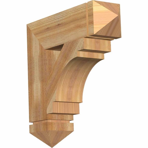 Ekena Millwork 6 in. x 24 in. x 24 in. Western Red Cedar Merced Arts and Crafts Rough Sawn