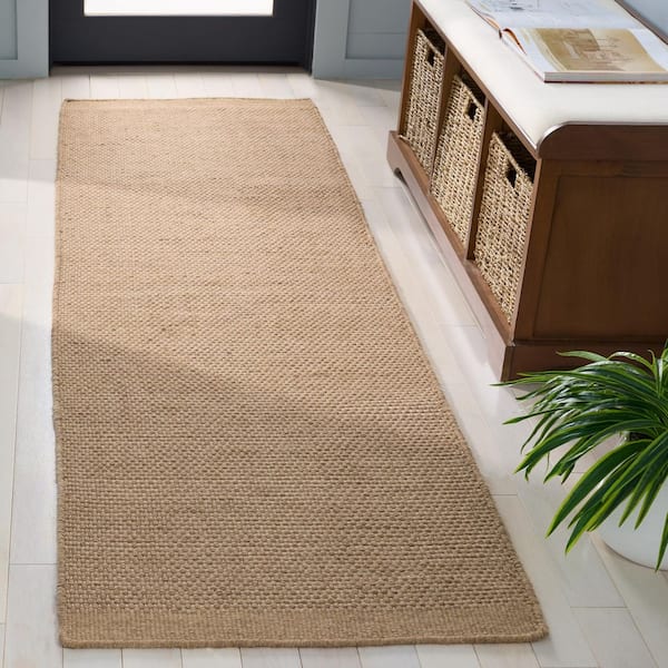 Vermont 2 ft. x 8 ft. Beige/Brown Modern Solid Runner Rug