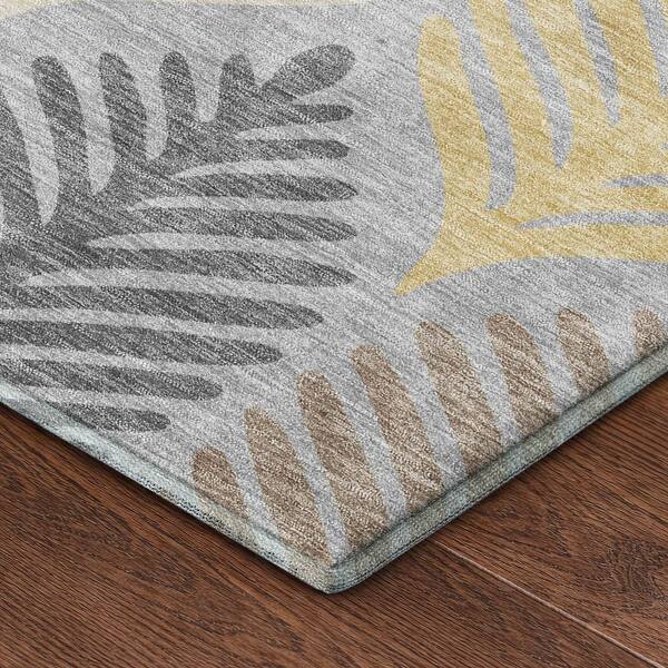 Mayfield Premium Machine Washable Abstract AMF2515 Gray 10 ft. x 14 ft. Area Rug