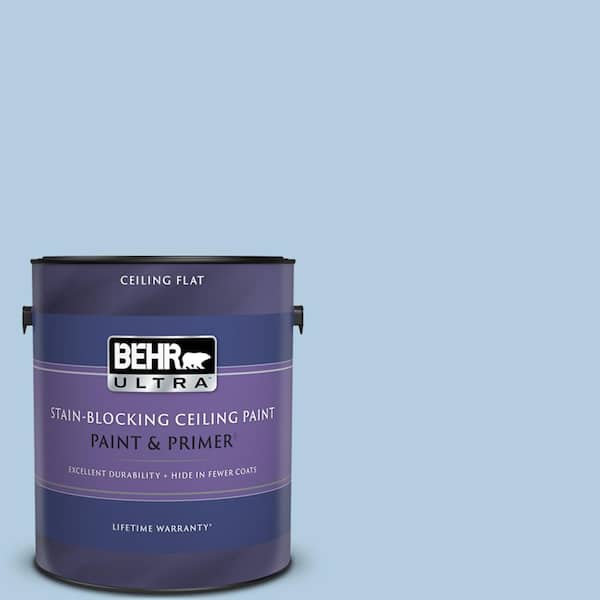 BEHR ULTRA 1 gal. #PPU14-14 Crystal Waters Ceiling Flat Interior Paint & Primer