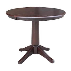 Olivia Mocha Solid Wood Oval Pedestal Table