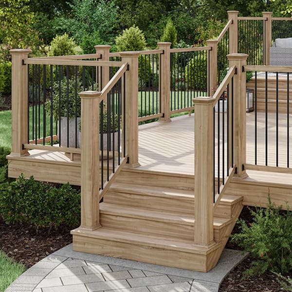 Deckorators 3/4 in. x 3/4 in. x 40 in. Satin Black Aluminum Round Classic Baluster (10-Pack)