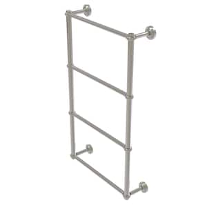 Dottingham Collection 36 in. 4-Tier Ladder Towel Bar with Twisted Detail in Satin Nickel