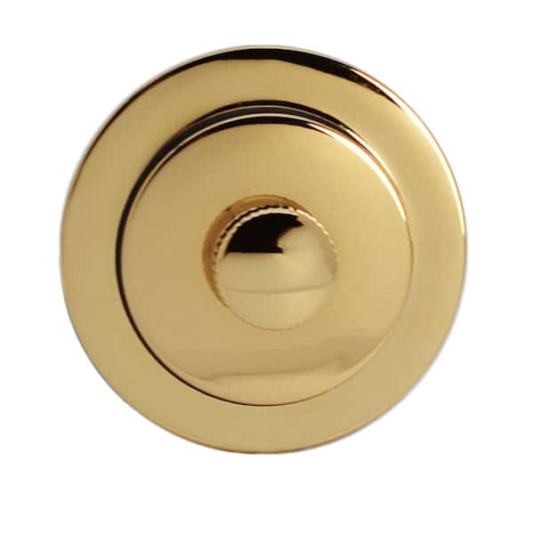 1-1/2 in. NPSM Twist & Close Bathtub Drain Plug, Coarse Thread, Polished  Brass