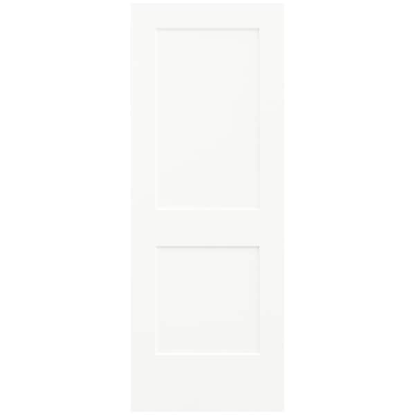 JELD-WEN 32 in. x 80 in. Monroe White Painted Smooth Solid Core Molded Composite MDF Interior Door Slab