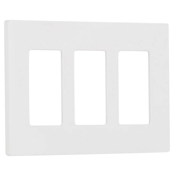 White 20 Pack Lutron Cw-1-wh 1-gang Claro Screw-less Wall Plate Wall 