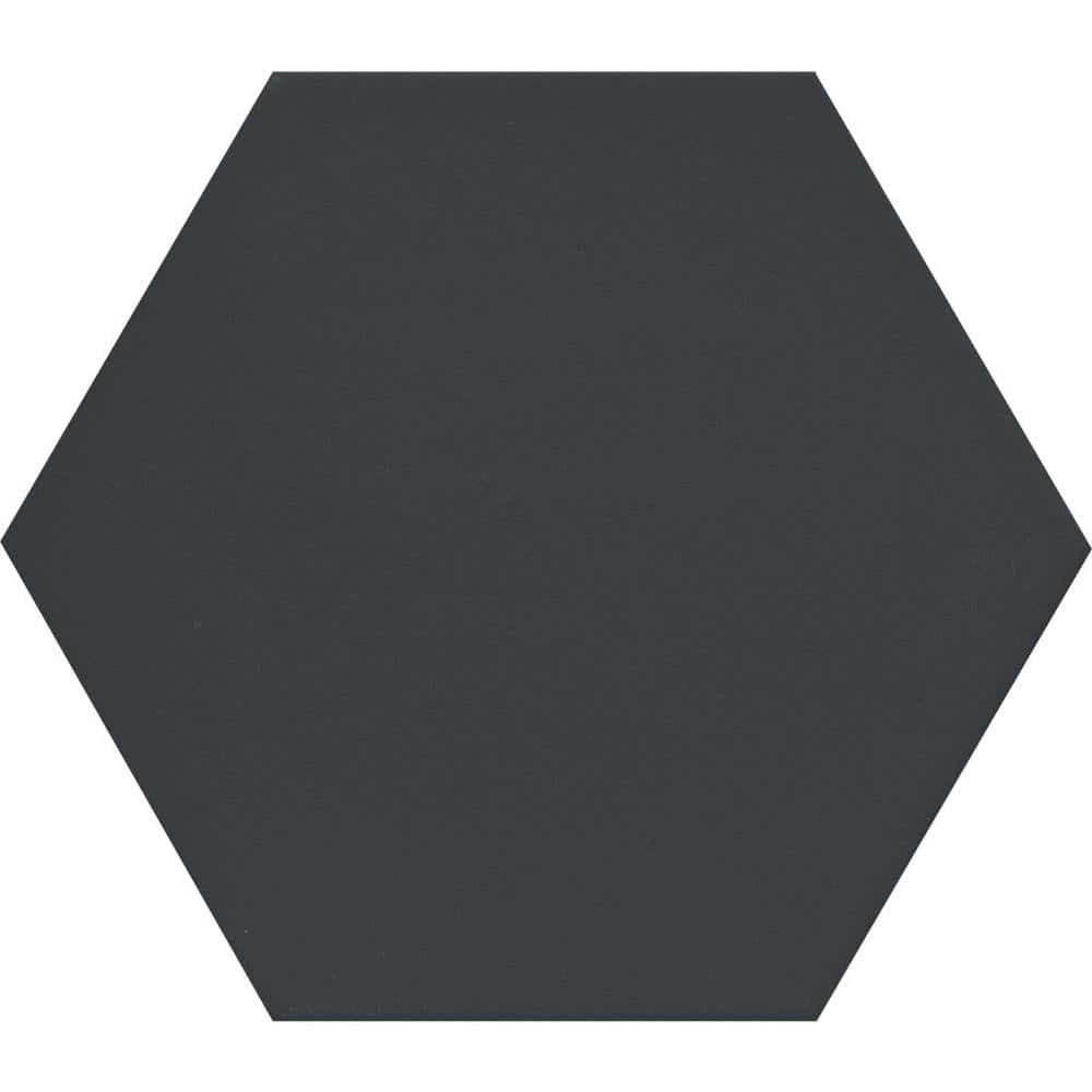 Heksa Black Matte Porcelain Hexagon Wall and Floor Tile