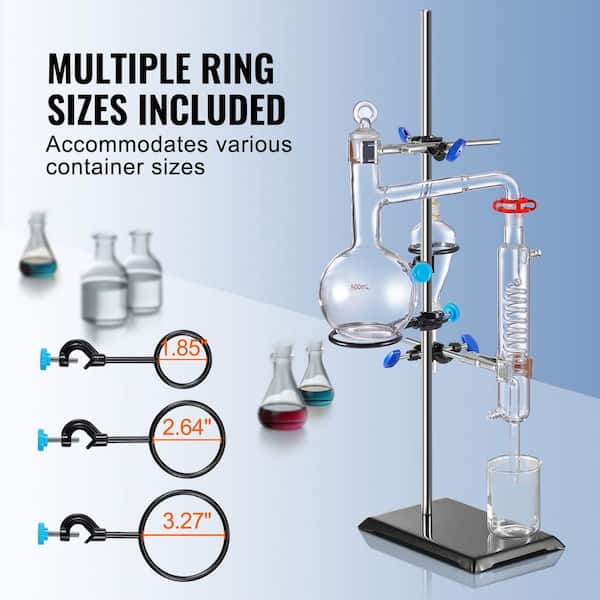 Laboratory Retort Support Ring Clamp 140mm Opening Stainless Steel For Lab