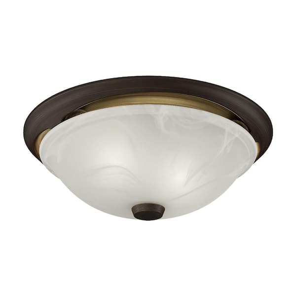 Broan-NuTone Decorative Oil Rubbed Bronze 80 CFM Ceiling Exhaust Bath Fan Alabaster Glass with Light ENERGY STAR