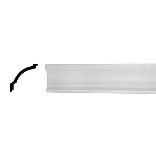 Nomastyl 1 1/2 in. x  5 1/2 in. x  78 3/4 in. Finished Polystyrene White Crown Moulding (1-Piece − 6.56 Total Linear Feet)