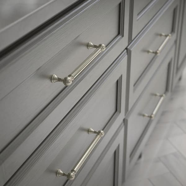 Classic Farmhouse 6-5/16 in. (160 mm) Classic Polished Nickel Cabinet Drawer Bar Pull