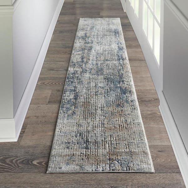 Concerto Blue/Beige 2 ft. x 8 ft. Abstract Modern Kitchen Runner Area Rug
