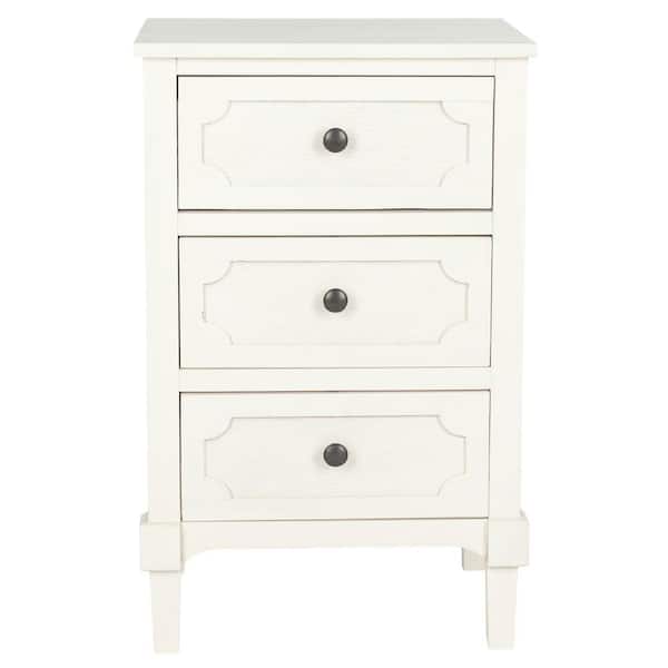 SAFAVIEH Rosaleen White Storage Side Table AMH5723B - The Home Depot